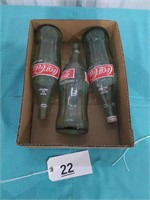 3 Coke Quart Bottles
