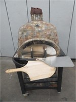 INFERNO PIZZA OVEN ON TROLLEY W PADDLES & S/S DOOR