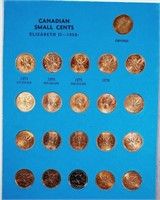 29 Canadian cents & 51 Lincoln Cents w/ states