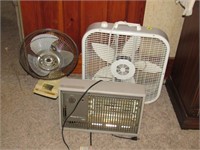 Fans and heater