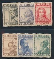 AUSTRIA #B122-B127 MINT FINE-VF H