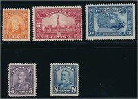 CANADA #141, #143 & #145 MINT FINE-VF H