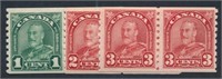 CANADA #179, #181 & #183 PAIRS MINT FINE-VF H