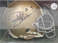 Joe Theisman Signed Notre Dame Mini Helmet SeeSize