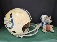 1980's  Signed Full Size Colts Helmet Brooks, Sta+