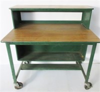 Industrial Rolling Metal Table 36.5"Wx23"Dx37"T
