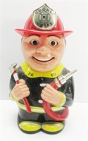 Talking Fireman Cookie Jar plastic 11"T