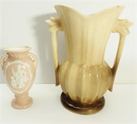 Antique Creamic Vases 8.5"T