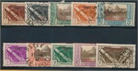 FRENCH POLYNESIA #126-135 USED FINE-VF