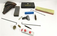 Gun Holster w/gun cleaning items
