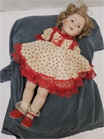 Vintage Porcelain Shirley Temple Doll 24"