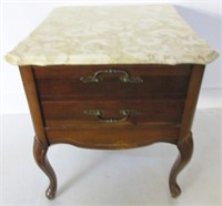 Antique Marbel Top Side Table 24"Tx22"Wx23"D