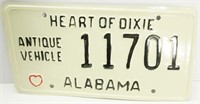 Vintage Alabama Lic. Plate - Repainted