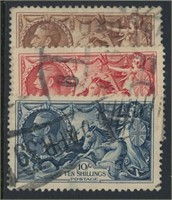 GREAT BRITAIN #222-224 USED VF
