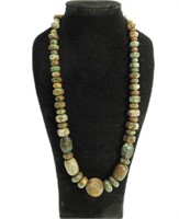 J.King Polished Stone Neckless 20" .925 Clasp