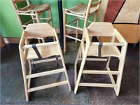 Wood High Chairs bid x 2