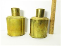 Vntg. Mid. Cent. Asian Etched Tea Cannisters