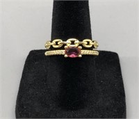 Gold, Ruby and Diamond Ring