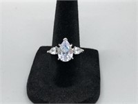 Teardrop diamond solitaire ring very nice