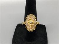 Beautiful Vintage Style Diamond and Gold Ring