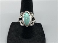 Very Nice Turquoise and Silver Ring