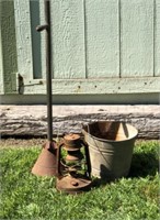 Vintage Bucket/Lantern/Plunger