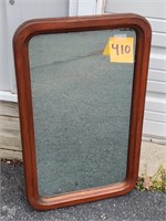 Coved Walnut Wall Mirror - 16" x 27"