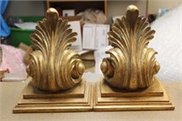 Pair of Gold Gilted Wooden Sconcers