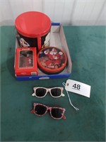 Coke Tins, Sunglasses and Ornament