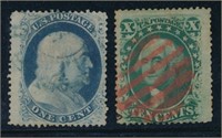 USA #24 & #35 USED AVE-FINE