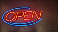 NEON OPEN SIGN APPROX. 22" X 12"