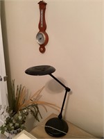 Barometer and desk lamp