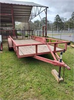 1483) 6x16 pipe-frame bumper pull trailer -BS ONLY