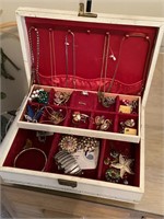 Jewelry box with contents, unsearched