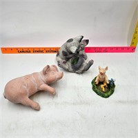 3 Pig Figurine