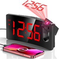 Projection Alarm Clock, Digital Clock with 180Â° R