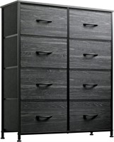 $63  WLIVE Dresser  8 Drawers  Charcoal Black Wood