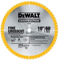 Dewalt DW3106 10" 60T Fine Finish Circular Saw Bla