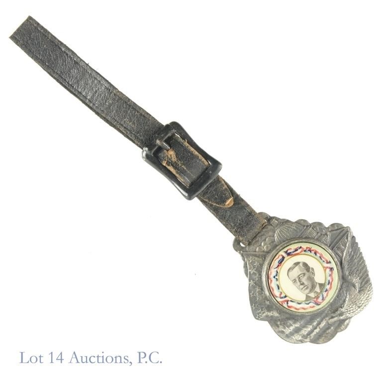 1912 Woodrow Wilson Leather Watch Fob