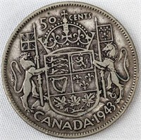 1943 CAD HALF DOLLAR