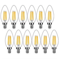 12-Pack Dimmable E12 LED Candelabra Bulbs 40Watt E