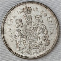 1966 CAD HALF DOLLAR