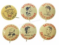 (6) Saturday Daily News Comics Pins