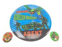 (3) Green Hornet Comic Button Pins