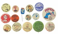 (15) Popeye & Wimpy Advertising Pins