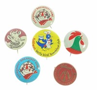 (6) Advertising Comic Button Pins