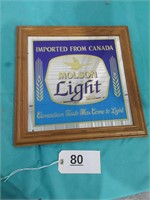 Molson Light Mirrored Beer Sign