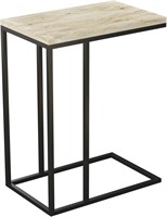 Safdie & Co. Accent End Table, C Shape Reclaimed