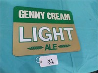 Genny Cream Light Ale Beer Sign