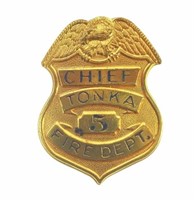Tonka Fire Department #5 Chief Badge